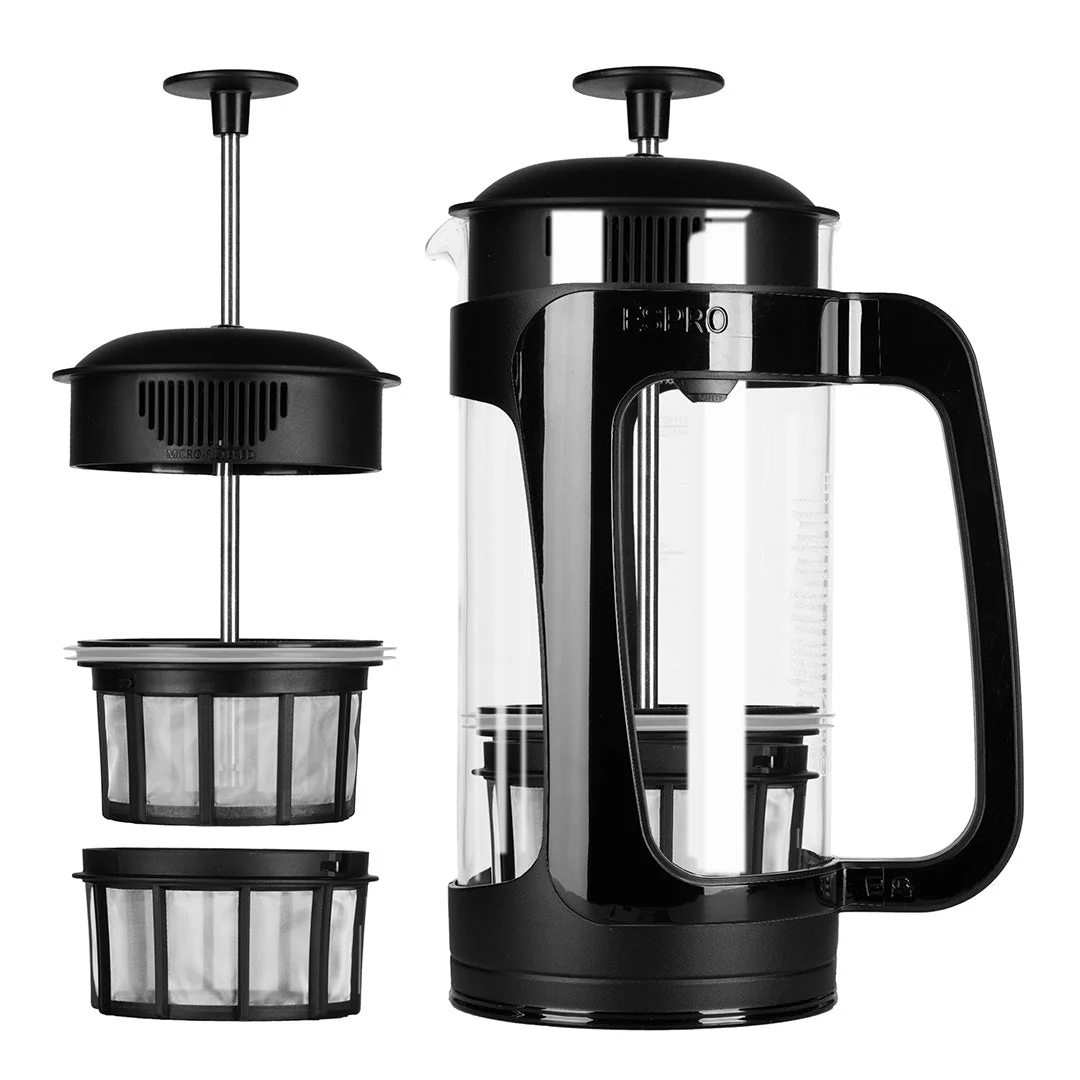ESPRO P3 French Press Coffee Maker - Black (32oz) - Image 3