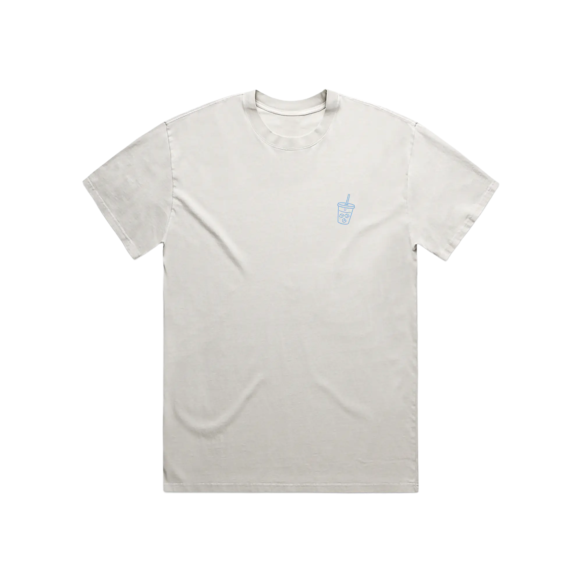 Iced Coffee Great Vibes Oversized T-Shirt - Oat Milk - Image 3