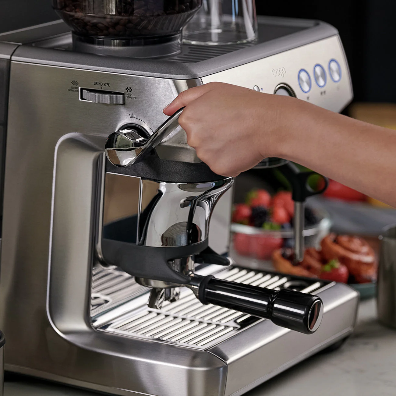 Sage Barista Express Impress Espresso Machine - Stainless Steel - Image 4